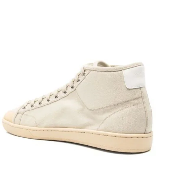 Saint Laurent Women Court Classic sneakers Cream Size 7,5 - Picture 2 of 4